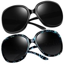 Óculos de sol Joopin Oversized Polarizados para mulheres (preto+azul) Óculos de sol Joopin Oversized Polarizados para mulheres (preto+azul)