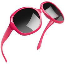 Óculos de sol Joopin Oversized polarizados rosa vermelha para mulheres