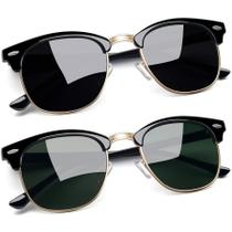 Óculos de sol Joopin Semi Rimless Half Frame Polarizados UV400 Óculos de sol Joopin Semi Rimless Half Frame Polarizados UV400