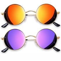 Óculos de sol Joopin Small Round Circle Polarized UV400 Vermelho Roxo Óculos de sol Joopin Small Round Circle Polarized UV400 Vermelho Roxo