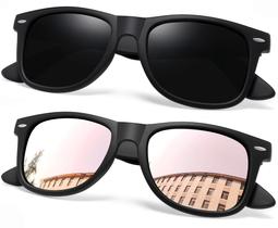 Óculos de sol Joopin Square Polarized UV400 Protection Preto/Rosa