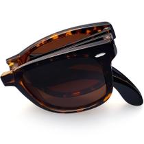 Óculos de sol Joopin Square Tortoise Folding Polarized UV400