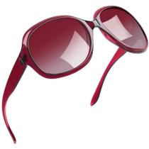 Óculos de sol Joopin Transparent Rose Red Oversized para mulheres