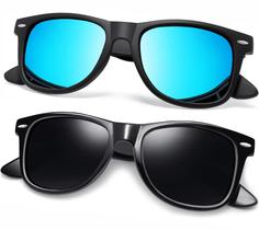 Óculos de sol Joopin Trendy Square Polarized UV400 preto/azul Óculos de sol Joopin Trendy Square Polarized UV400 preto/azul