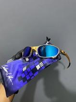 Oculos De Sol Juliet 24k Plasma Ice Blue Pinada Brilho Reto Oculos De Sol Juliet 24k Plasma Ice Blue Pinada Brilho Reto