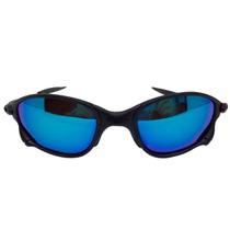Óculos De Sol Juliet Metal Lente Azul Claro Polarizado Uv400 - Solar