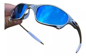 Oculos De Sol Juliet Plasma Lente Azul Claro Céu X-Metal Polarizadas Pinado Doublex Romeo - TOPLUPAS