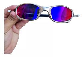 Oculos De Sol Juliet Plasma Lente Tanzanite Polarizadas X-Metal Pinado Doublex Penny Lupa Vilão - TOPLUPAS