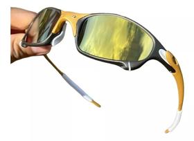 Oculos De Sol Juliet X-Metal 24K Gold Armação Preta Lentes Douradas Polarizado Pinado Romeo Juju