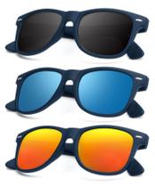 Óculos de sol KALIYADI com acabamento fosco polarizado UV400 (pacote com 3) Óculos de sol KALIYADI com acabamento fosco polarizado UV400 (pacote com 3)