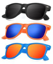 Óculos de sol KALIYADI com acabamento fosco polarizado UV400 (pacote com 3) Óculos de sol KALIYADI com acabamento fosco polarizado UV400 (pacote com 3)
