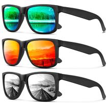 Óculos de sol KALIYADI Polarized UV400 Protection, pacote com 3 Óculos de sol KALIYADI Polarized UV400 Protection, pacote com 3
