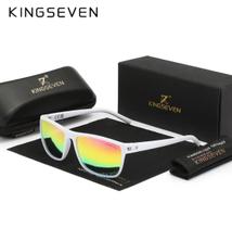 Óculos De Sol Kingseven C16 Uv400 Polarizado White Rainbow