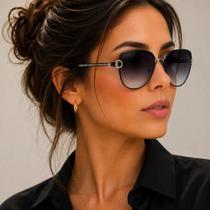 Óculos de Sol Kingseven Feminino Moderno Lentes Polarizadas e Proteção UV400 - Preto Óculos de Sol Kingseven Feminino Moderno Lentes Polarizadas e Proteção UV400 - Preto
