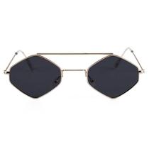 Óculos De Sol Lane Black Gold Saint Germain Preto Prateado