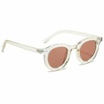 Óculos de sol lela joias 2w1451- cor: gold c6 em acetato com lentes redondas Óculos de sol lela joias 2w1451- cor: gold c6 em acetato com lentes redondas