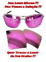 Oculos de sol lente espelhada rosa bloco para reposição das lentes