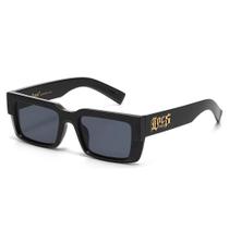 Óculos de Sol Locs Gold Squared 186 - Armação Quadrada com Proteção UVA e UVB
