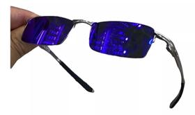 Óculos De Sol Lupa De Vilão Plasma Lente Azul Escuro - TOPLUPAS