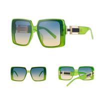 Óculos De Sol Luxuosos Oversized Para Homens E Mulheres, Designer, Lentes Gradientes, Óculos De Sol