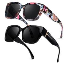 Óculos de Sol LVIOE LS7511 Polarizados Quadrados Oversized UV400 Óculos de Sol LVIOE LS7511 Polarizados Quadrados Oversized UV400