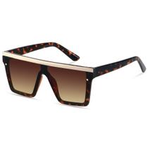 Óculos de sol LYZOIT Square Oversized para mulheres e homens UV400
