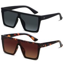 Óculos de sol LYZOIT Square Oversized UV400 Protection