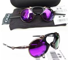 Oculos de Sol Madman Grafite Black Lente Roxa Violeta com proteção Uv Uva 400 com Kit completo Estojo Oculos de Sol Madman Grafite Black Lente Roxa Violeta com proteção Uv Uva 400 com Kit completo Estojo