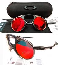 Oculos de Sol Madman Grafite Black Lente Vermelha Red Fire com proteção Uv Uva 400 com Kit completo Estojo Oculos de Sol Madman Grafite Black Lente Vermelha Red Fire com proteção Uv Uva 400 com Kit completo Estojo