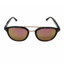 Óculos de sol Marrom lente rosa espelhada UV