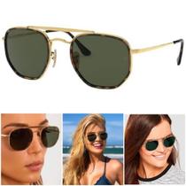 Óculos De Sol Marshal 3648 Unissex Dourado Verde G15 Moda Esportivo UV400 Barato