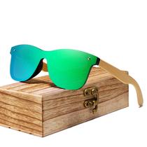 Óculos de Sol Masculino Artesanal Bambu Kingseven Proteção Polarizados UV400 Espelho Óculos de Sol Masculino Artesanal Bambu Kingseven Proteção Polarizados UV400 Espelho