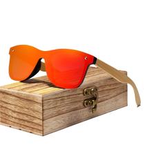 Óculos de Sol Masculino Artesanal Bambu Kingseven Proteção Polarizados UV400 Espelho Óculos de Sol Masculino Artesanal Bambu Kingseven Proteção Polarizados UV400 Espelho