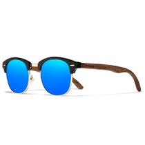 Oculos de Sol Masculino Artesanal de Madeira Retro Fashion Kingseven Polarizados N5516