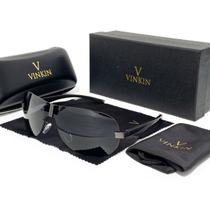 Óculos de Sol Masculino Aviador Polarizado Original Vinkin
