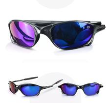 Óculos De Sol Masculino Azul Esportivo Barato Espelhado Proteção Uv Moderno Original Verão Qualidade