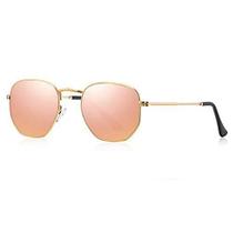 Óculos de Sol Masculino BARCUR Clássico Retro Hexágono Metal Frame Proteção uv400 Óculos de Sol Unissex