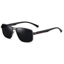 Óculos de Sol Masculino BARCUR Quadrado Armação de Aço Inoxidável tr90 Proteção uv400