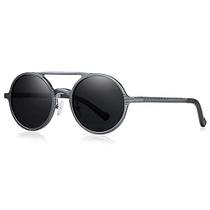 Óculos de Sol Masculino BARCUR Retrô de Alumínio Vintage Steampunk Proteção uv400 Unissex