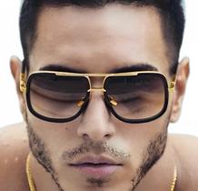 Óculos De Sol Masculino Black Vintage Retrô Polarizado 400uv