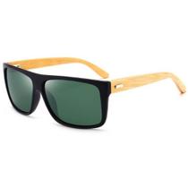 Óculos De Sol Masculino De Madeira Grande Com Uv400