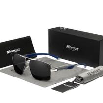 Óculos de sol masculino design quadrados estilo classico piloto com protecao UV400 Óculos de sol masculino design quadrados estilo classico piloto com protecao UV400