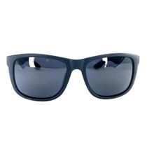 Óculos de Sol Masculino Ekcess San Diego Preto Fosco Retangular Lente Cinza escura Polarizada Tamanho 57