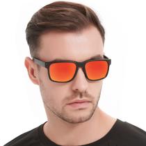 Óculos De Sol Masculino Esportivo Polarizado Proteção UV400 Vermelho Espelhado H3655