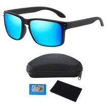 Óculos De Sol Masculino Feminino Esportivo Polarizado Proteção UV400 Azul Espelhado X6431