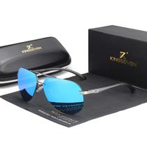 Óculos De Sol Masculino Kingseven Aviador Polarizado Luxuoso