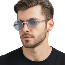 Óculos de Sol Masculino Metal Redondo Retrô Vintage Estilo Óculos de Sol Masculino Metal Redondo Retrô Vintage Estilo