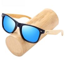 Óculos De Sol Masculino Polarizado Madeira Original Bambu