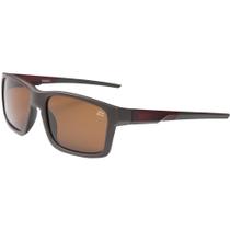 Óculos de Sol Masculino Polarizado Original Quadrado Esportivo UV400 Marrom + Case