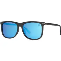 Óculos de Sol Masculino Polarizado Original Redondo Azul Espelhado + Case
